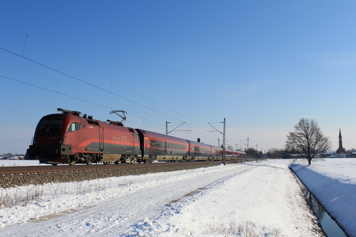 1116 222-9 nochmals bei �bersee, diesmal am 10. Februar 2013.