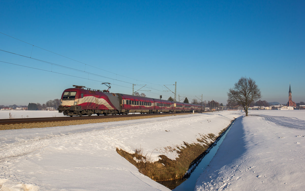 1116 249 am 27. Januar 2017 aus Salzburg kommend bei �bersee am Chiemsee.