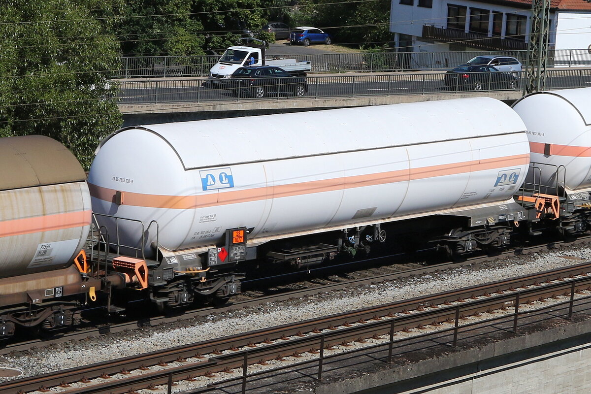 7813 130 (Zags) der  Aretz-GmbH am 8. August 2022 bei Gem�nden.