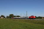 212 310 & 212 317 waren am 1. Juni 2021 mit einem Spritzzug bei �bersee am Chiemsee in Richtung Freilassing unterwegs.