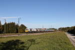 247 057 von  Euro Cargo Rail  mit einem M�llzug aus Freilassing kommend am 7. Oktober 2024 bei Fuchsreut.