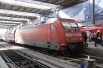 101 034-7 kurz nach der Ankunft im Hauptbahnhof von M�nchen am 25.