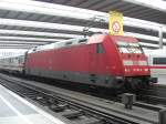 101 056-0 kurz nach der Einfahrt in den M�nchner Hauptbahnhof am 31.