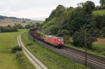 145 078-2 mit einem gemischten G�terzug am 10.