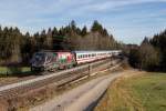 182 509-0  Europa ohne Grenzen  mit dem  IC K�nigssee  aus Freilassing kommend am 6.