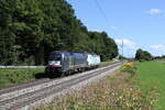 182 037 und 6193 400 auf dem Weg zum n�chsten Einsatz. Aufgenommen am 6. September 2025 bei Hufschlag bei Traunstein.