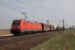 185 387-8 mit einem gemischten G�terzug.
