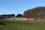 193 283 mit dem  Sn�lltaget-Skizug  auf dem Weg nach Salzburg am 30.