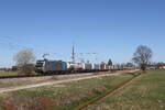 6193 995 von  RAILPOOL  mit einem KLV am 13. M�rz 2026 bei �bersee am Chiemsee.