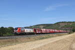 159 229 von  MEG  mit Sch�ttgutwagen am 8. August 2022 bei Himmelstadt im Maintal.