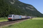 186 286 von  RAILPOOL  mit einem  KLV  aus M�nchen kommend am 14.