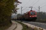 1116 155 mit einem gemischten G�terzug am 30.