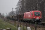 1116 038-1 mit einem gemischten G�terzug aus M�nchen kommend am 28.