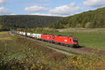 1116 151 und 1116 078 mit einem  KLV  aus Gem�nden kommend am 11.