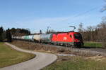 1116 140 mit einem Kesselwagenzug aus M�nchen kommend am 30.
