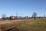 1293 106 war mit dem Papierzug in Richtung Rosenheim unterwegs. Aufgenommen am 10. Dezember 2025 bei �bersee am Chiemsee.