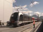1216 025 der  Weltrekord-Taurus  in W�rgl, anl�sslich des Bahnhoffestes   150 Jahre Eisenbahn in Tirol 