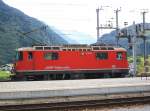 Ge 4/4 II - 628  S-chanf  wartet am 19.